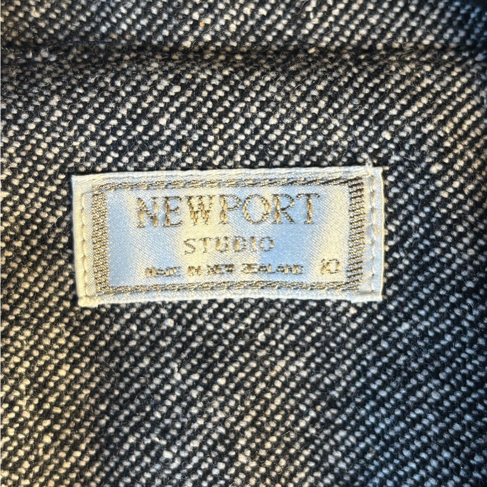 Newport Studio‎ Tweed Fringe Jacket Knit Sleeve Career Chic Medium - Picture 4 of 8